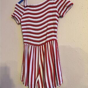 Abercrombie Kids Red and White Striped Romper